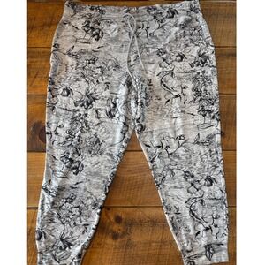 Athleta Womens Balance Jogger Pants Eden Floral Black White Pockets Size‎ 2X